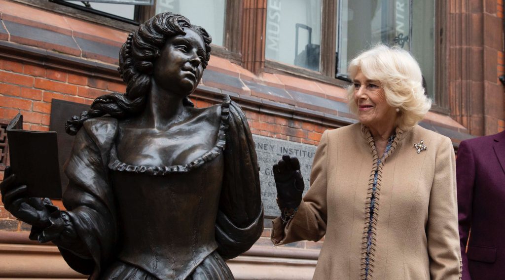 Aphra Behn statue, outside the Beaney Institute